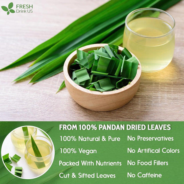 Natural Pandan Leaves Dried, Pandan Leaf Powder, 100% Pure Dried Pandan Leaves, Pandan Leaf Tea, No Additives, No Caffeine, Vegan