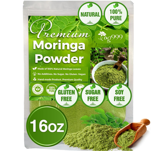Premium Moringa Leaf Powder, 100% Natural and Pure from Moringa Leaves, No Additives, No Gluten, No Sugar, Vegan