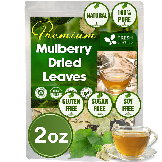 Permium Mulberry Leaves, Mulberry Loose Leaf Herbal Tea, No Additives, No Caffeine, Vegan