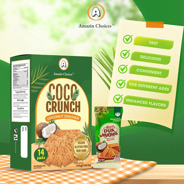 Amazin Choices COCO Crunch Coconut Crackers, 7.4 oz., 14 pk.
