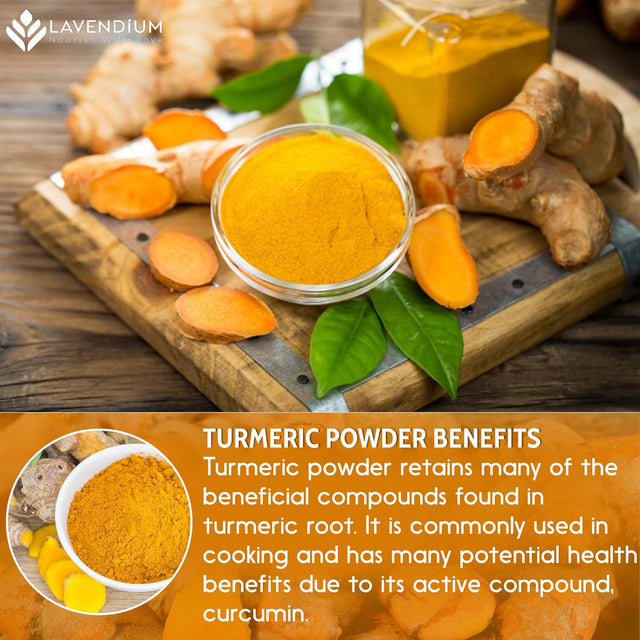 Turmeric Powder, 20oz (1.25 lbs), 100% Natural & Pure, Ground, Seasoning Root Powder, No Additives, No Gluten, Vegan