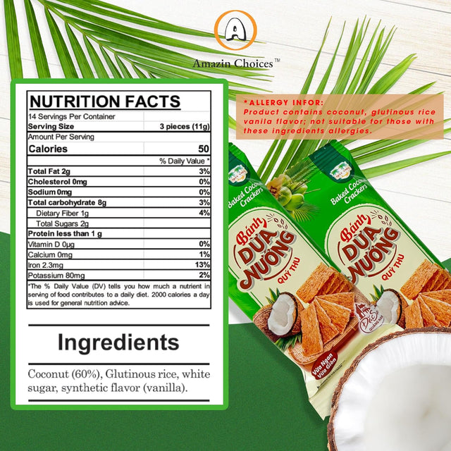 Amazin Choices COCO Crunch Coconut Crackers, 7.4 oz., 14 pk.