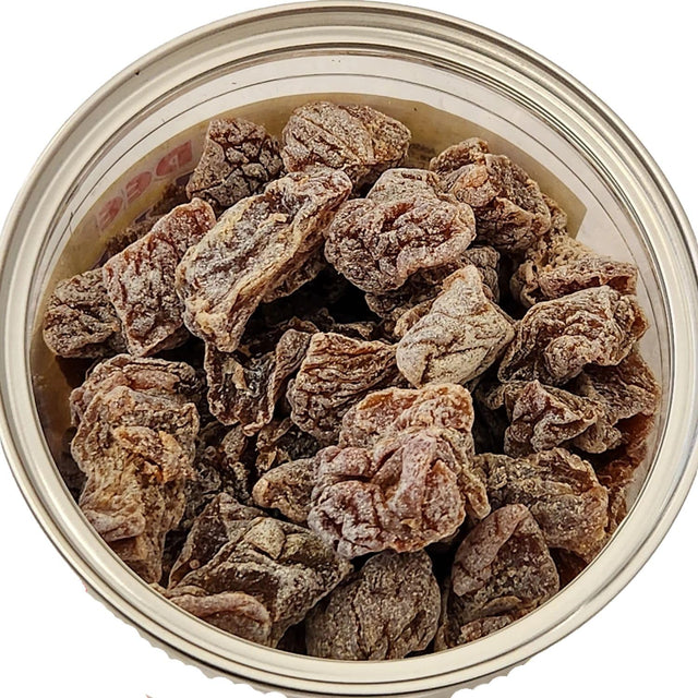 Salted Dried Asian Seedless Plums, Prunes, Xi Muoi, Childhood Snack, Sweet & Sour Delight. 8.8 oz (250g)