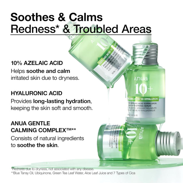 ANUA Azelaic Acid 10 Hyaluron Redness Soothing Serum