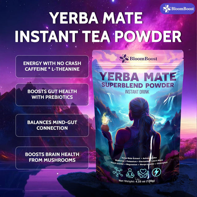 Yerba Mate Instant Tea Powder | Superfood Energy & Focus Blend