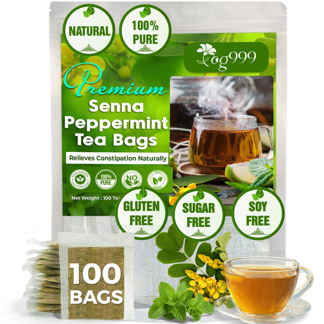 TOG999, Premium 120 Moringa Leaf Tea Bags, 100% Natural & Pure from Moringa Leaves. Loose Leaf Moringa Herbal Tea. Moringa Leaf Tea. No Sugar, No Caffeine, No Gluten, Vegan.