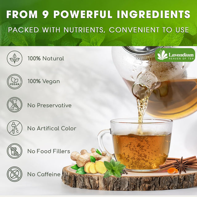 SIimming Detox Tea Caffeine Free - Herbal Tea with Chamomile, Hibiscus Tea & Ginger Root