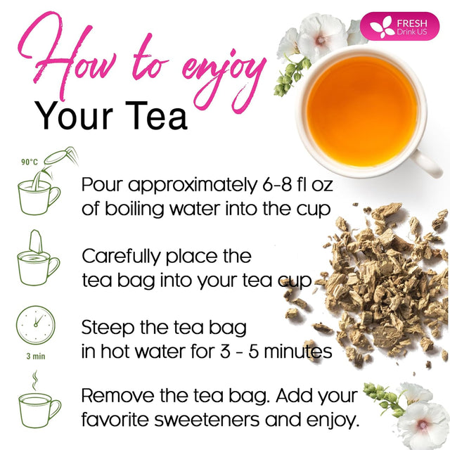 Premium Marshmallow Root and Leaf Tea Bags, 100% Natural & Pure.