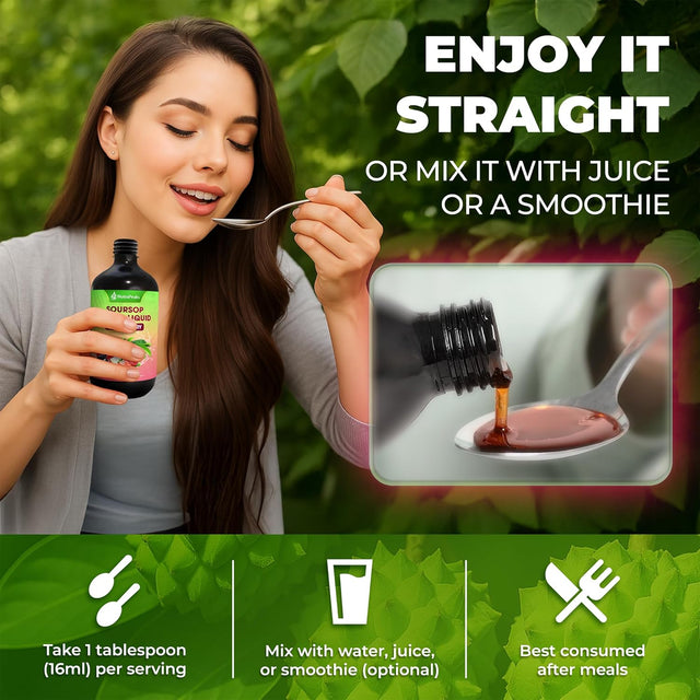 Soursop Bitters Liquid – Herbal Detox Formula with Soursop, Ginger, Turmeric & Black Seed Mixed Berry Flavor