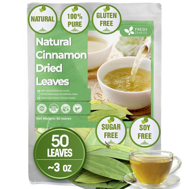 Natural Cinnamon Leaves, Whole Dried Cinnamon Leaves, Tea Bags, 100% Pure from Dried Cinnamon Leaves, Cinnamon Leaf Tea, No Additives, No Caffeine, Vegan