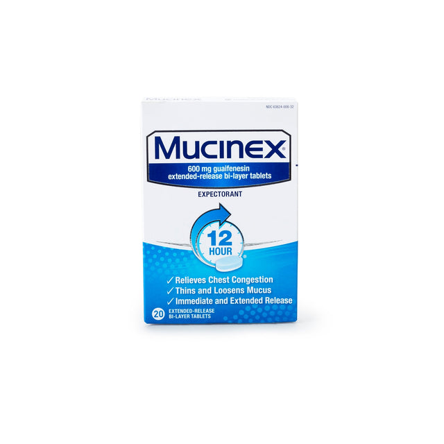 Mucinex 12-Hour Guaifenesin Extended-Release Bi-Layer Tablets