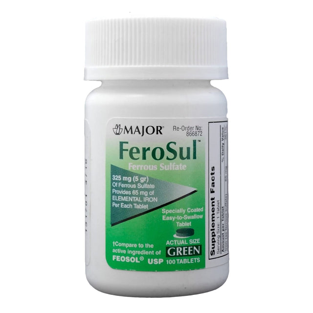Major FeroSul Iron Mineral Supplement, 325 mg
