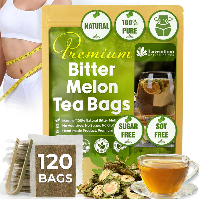 Bitter Melon Tea Bags, 100% Natural, Pure Bitter Melon. Bitter Melon Herbal Tea. Bitter Melon Fruit Tea. No Sugar, No Caffeine, No Gluten, Vegan