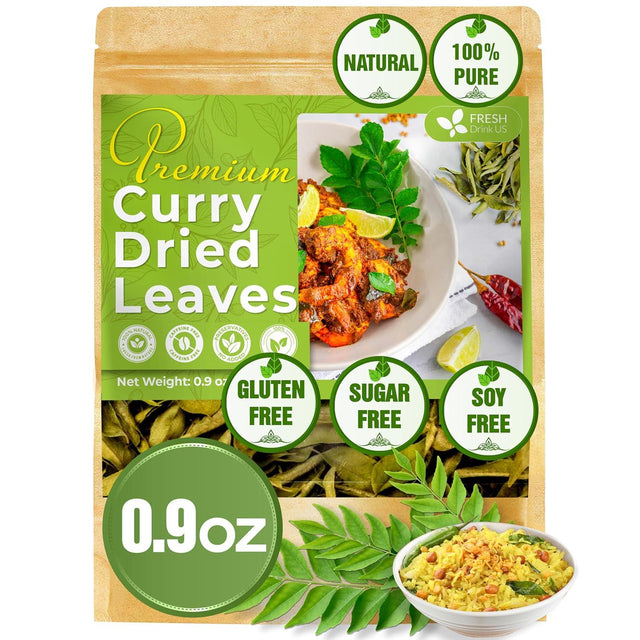 Premium Curry Leaves, Whole Dried Leaves, 100% Natural, Pure Curry Leaves, Hand-made, Wildcrafted, Indian Spice for Cooking, Curry Leaf Dried, No Additives, No Gluten, Vegan