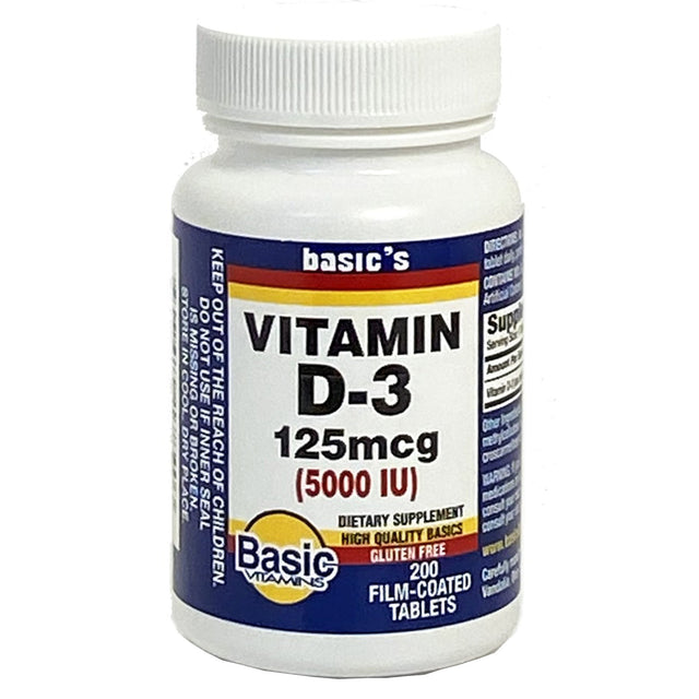 Basic's Vitamin D3 Supplement, 5000 IU