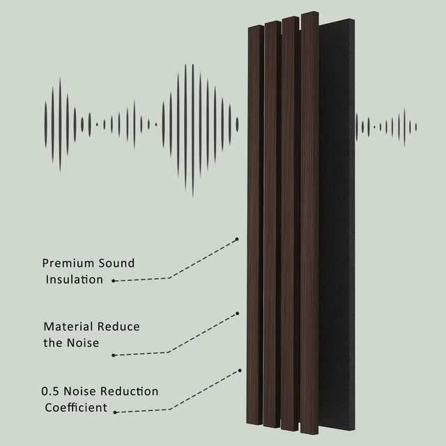 Solid Wood Acoustic Slat Wall Panels (Broad Strip)