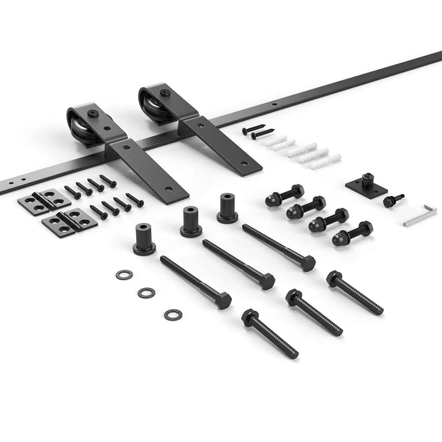Bi-Folding Sliding Barn Door Hardware Track Kit (No Door)