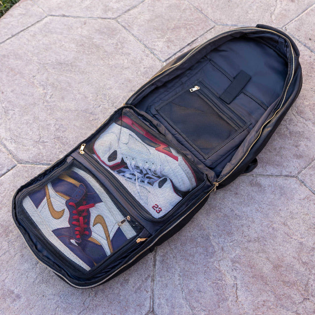 Black Leather Commuter Bag