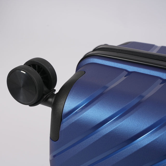 24-inch Blue Hardcase Roller Luggage with 360° Wheels & TSA Lock