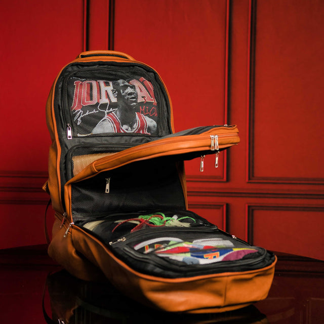 Brown Leather Luxury Patented Carry-On Bag