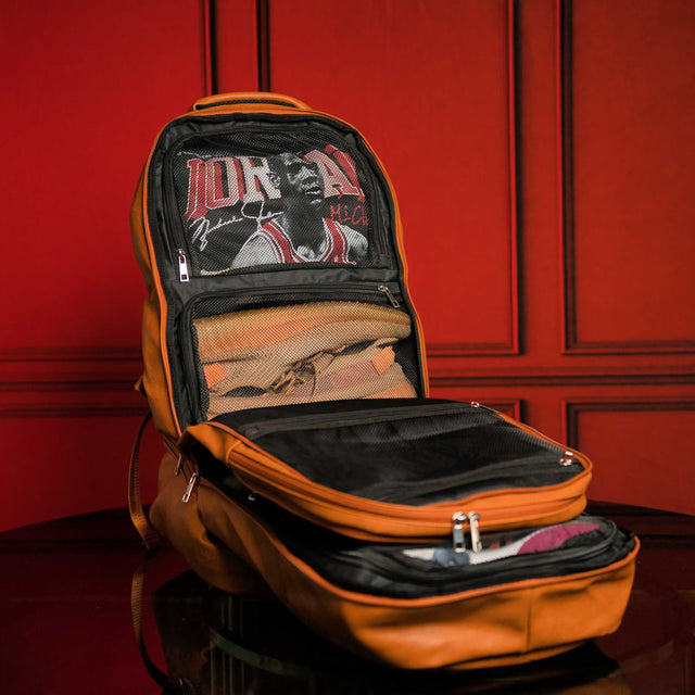 Brown Leather Luxury Patented Carry-On Bag