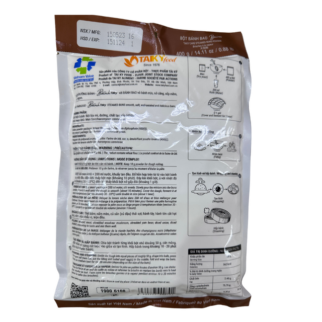 Tai Ky Foods Vietnamese Dumpling Flour ( Bột Bánh Bao ) - 400g 14.1oz