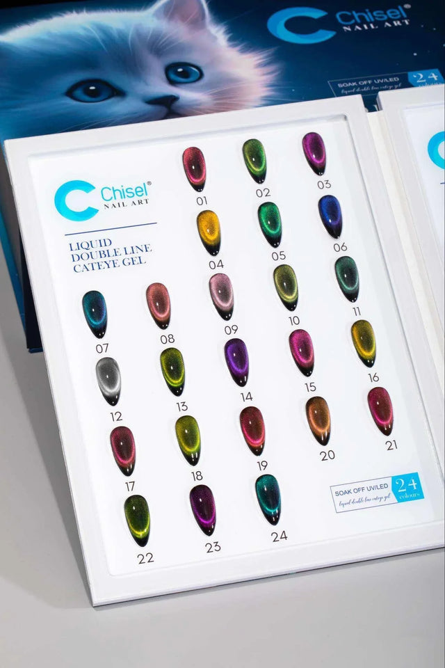 Chisel Liquid Double Line Cat Eye - 24 Colors