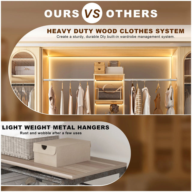 Closet System Starter Kit with Tower and 3 Hang Rods