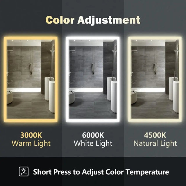 Compact Edge Glow LED Bathroom Mirror