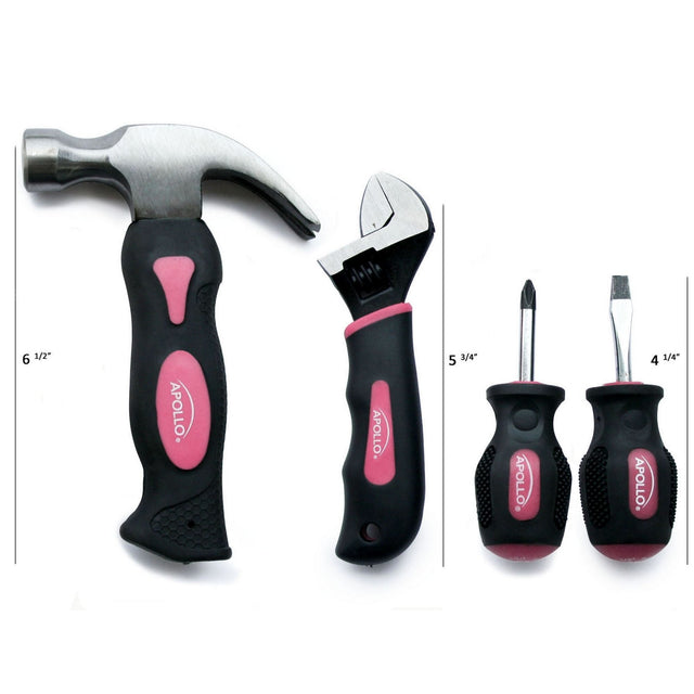 Four Piece Stubby Tool Set - Pink- DT0240P