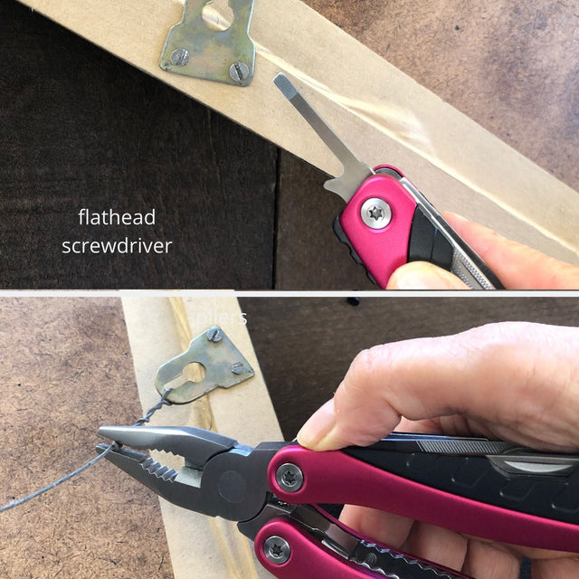 14-in-1 Pink High-Quality Pocket Multitool Pliers. Great for Outdoors, Camping, Fishing --DT5015P