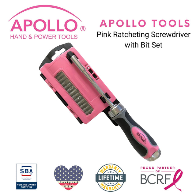 13-in-1 Ratcheting Screwdriver with Bit Set – Pink -- DT5021P