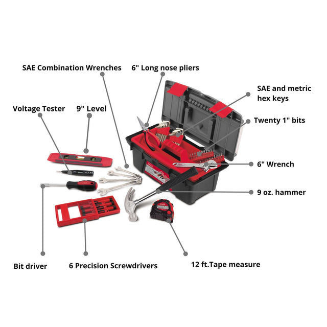 53 Piece Household Tool Kit with Tool Box - DT9773