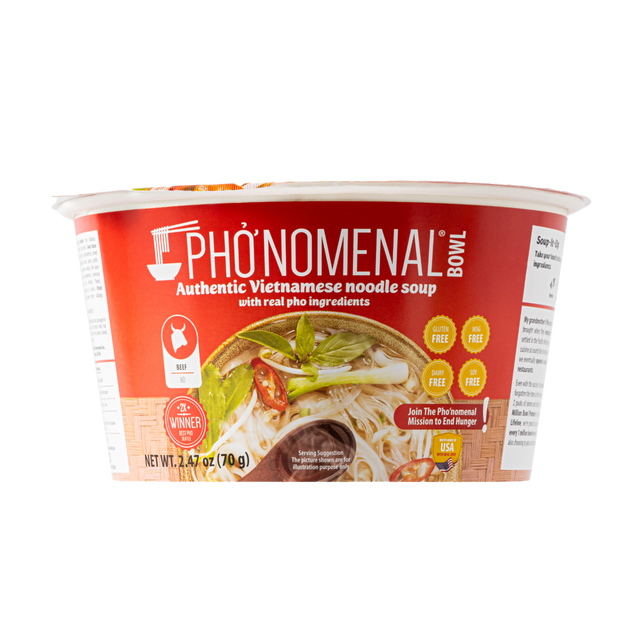 Pho’nomenal Bowl Instant Beef Pho (Case of 6 Bowls)