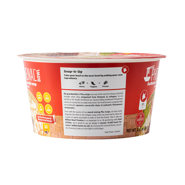 Pho’nomenal Bowl Instant Beef Pho (Case of 6 Bowls)