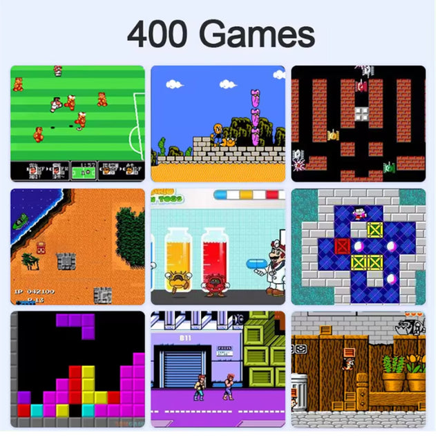 Handheld Video Game Console for Kids Portable Player Mini Arcade Electronic Toy, 400 Games Black