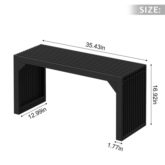 Hausvita 35" Solid Wood Pine Wooden Bench