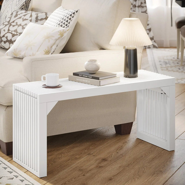 Hausvita 35" Solid Wood Pine Wooden Bench