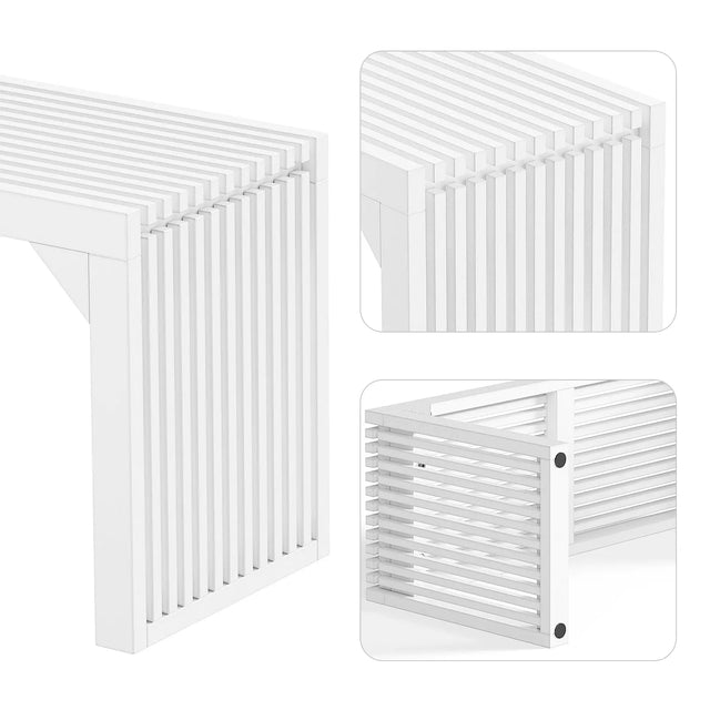 Hausvita 35" Solid Wood Pine Wooden Bench