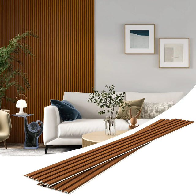 Hausvita 48 x 6 inch WPC Slat Wall Panel (16 Pack)