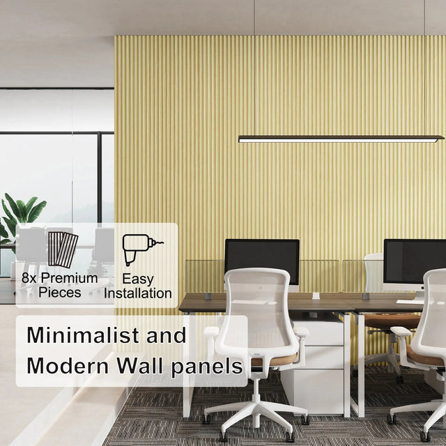 Hausvita 48 x 6 inch WPC Slat Wall Panel (16 Pack)