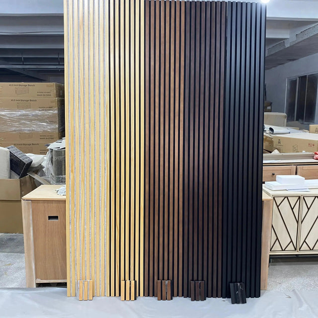 Hausvita Acoustic Solid Wood Slat Wall Panels ( 2 Panels Per Box )