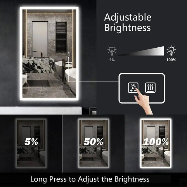 Hausvita Deluxe Edge Glow LED Bathroom Mirror