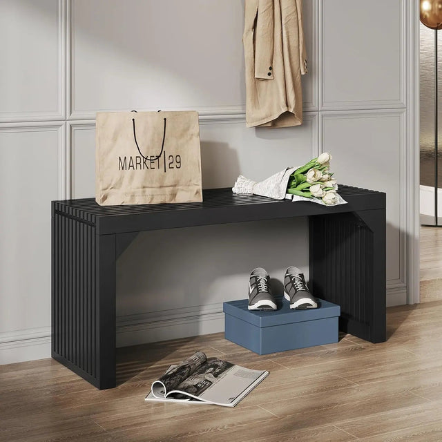 Hausvita HiKingQueens 35" Dining Bench, Indoor Wood Bench for Entryway,Living Room,Kitchen and Bedroom (Nature, Long Bench)