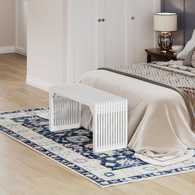 Hausvita HiKingQueens 35" Dining Bench, Indoor Wood Bench for Entryway,Living Room,Kitchen and Bedroom (Nature, Long Bench)