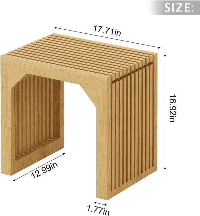 Hausvita HiKingQueens 35" Dining Bench, Indoor Wood Bench for Entryway,Living Room,Kitchen and Bedroom (Nature, Long Bench)