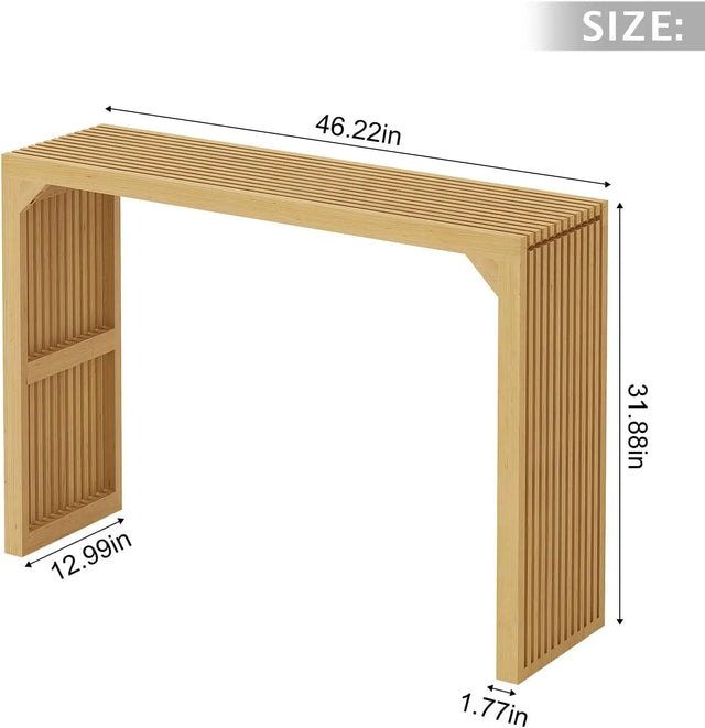 Hausvita HiKingQueens 35" Dining Bench, Indoor Wood Bench for Entryway,Living Room,Kitchen and Bedroom (Nature, Long Bench)