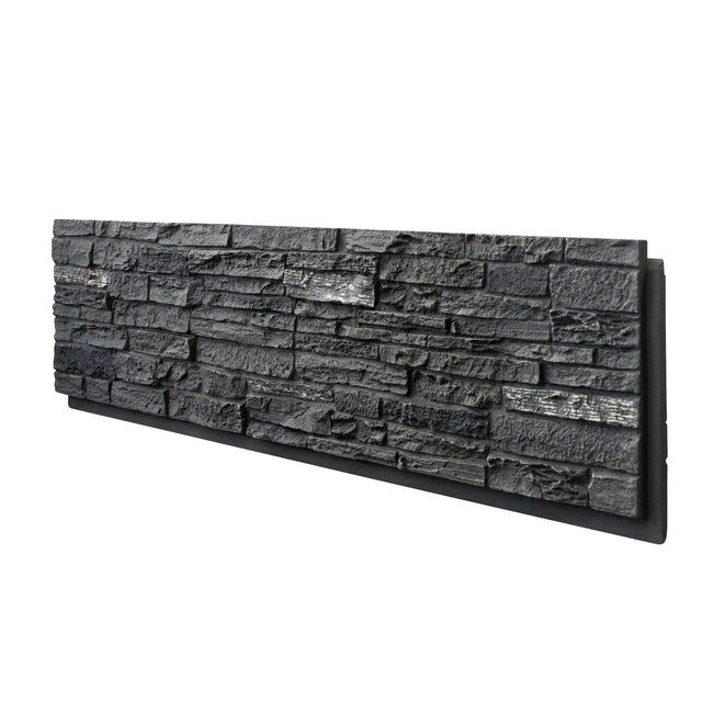 Hausvita Faux Stone Wall Siding Panel, PU Stone Veneer Exterior, 46.46" x 13"