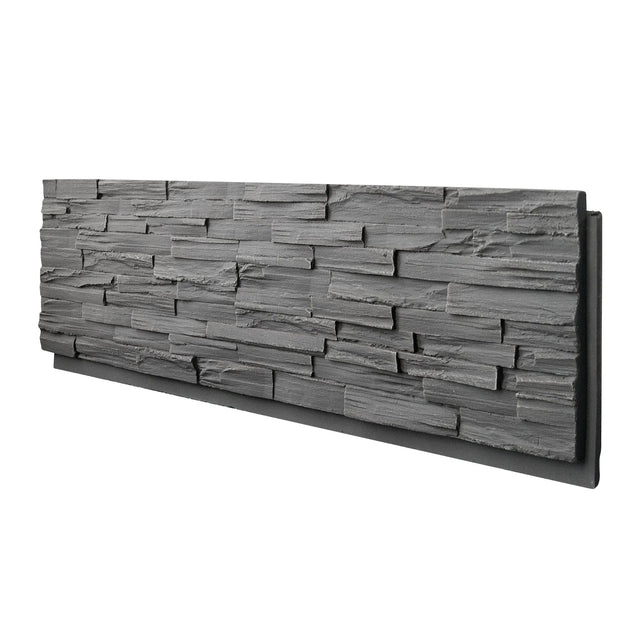 Hausvita Faux Stone Wall Siding Panel, PU Stone Veneer Exterior, 46.46" x 13"