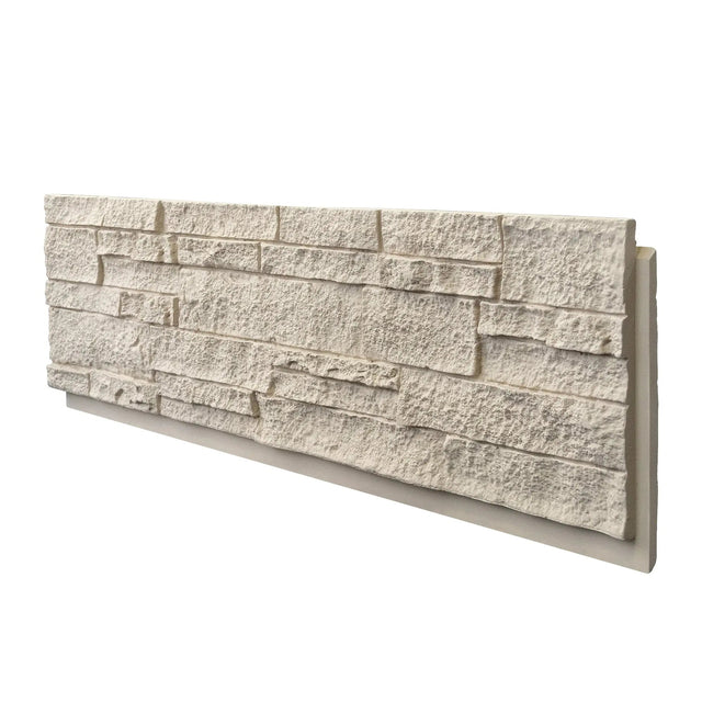 Hausvita Faux Stone Wall Siding Panel, PU Stone Veneer Exterior, 46.46" x 13"
